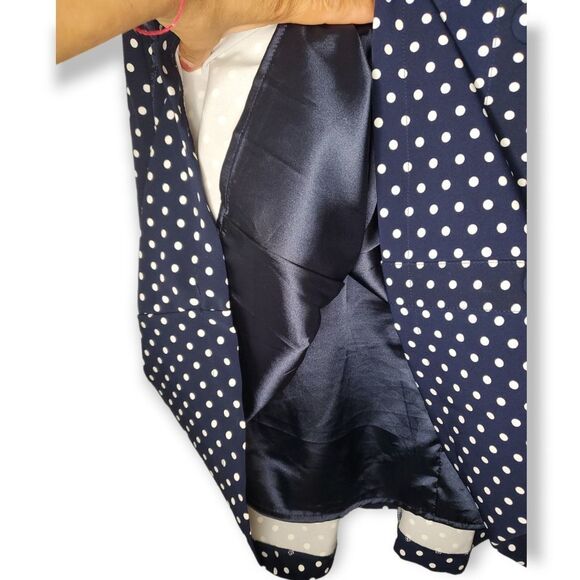 Modcloth Rockabilly Pin-up Navy Polkadot Swing Skirt Plus Size 1X - Picture 5 of 7